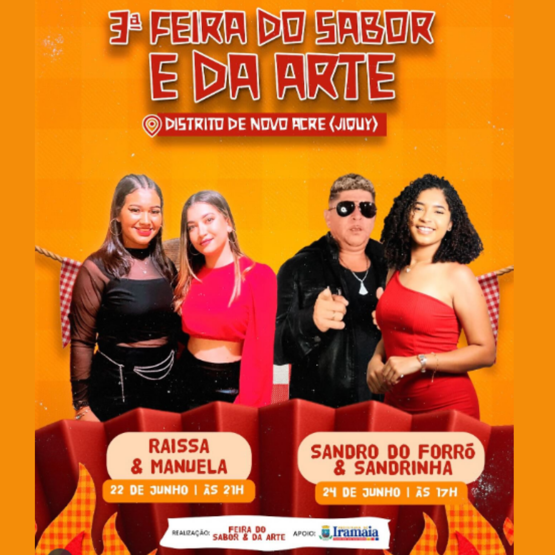 Novo Acre se prepara para a 3ª Feira do Sabor e da Arte com shows e valorização da cultura local
